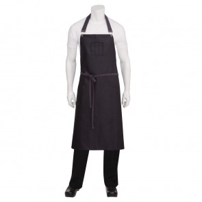 Chef Works Urban Wet Look Boulder Wide Bib Apron Purple and Black