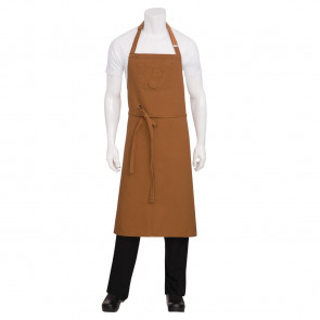 Chef Works Urban Rockford Canvas Wide Bib Apron Nutmeg