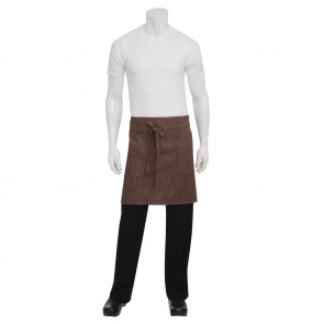 Chef Works Urban Corvallis Crosshatch Half Bistro Apron Black and Sandstone