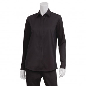 Chef Works Urban Womens Front Zip Shirt Black XS