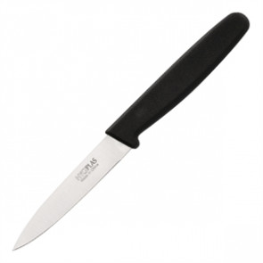 Hygiplas Straight Blade Paring Knife Black 7.5cm