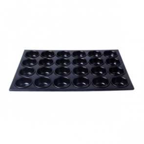 Vogue Aluminium Non-Stick 24 Cup Muffin Tray