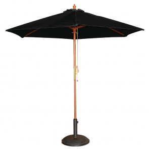 Bolero Round Parasol 3m Diameter Black