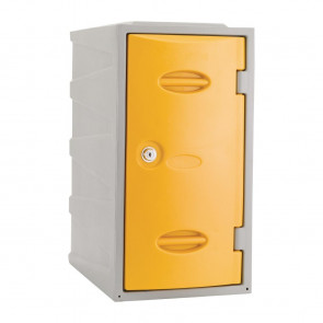 Extreme Plastic Single Door Locker Camlock Yellow 600mm