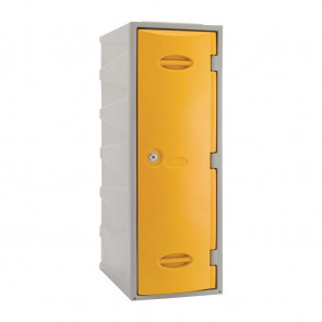 Extreme Plastic Single Door Locker Camlock Yellow 900mm