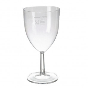 Polystyrene Wine Glasses 200ml CE Marked at 175ml