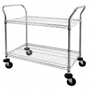 Vogue Chrome 2 Tier Wire Trolley