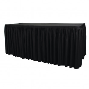 Table Top Black Cover & Skirting - Plisse Style