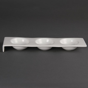 Olympia Whiteware 3 Bowl Dipping Platters 325mm