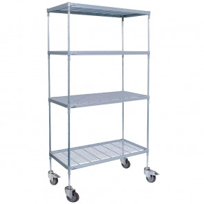 Craven 4 Tier Nylon Coated Wire Shelving with Pads  1825x875x491mm