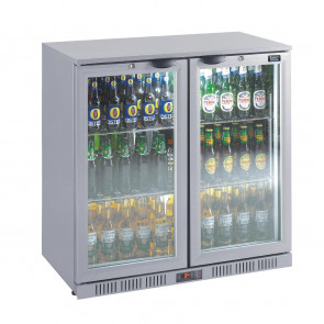 Lec Back Bar Bottle Cooler Hinged Doors 180 Bottles