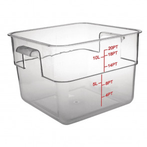 Vogue Polycarbonate Square Storage Container 10Ltr