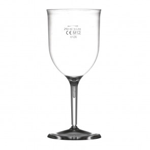 Polystyrene Wine Glasses 340ml CE Marked at 250ml