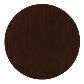 Werzalit Round Table Top Walnut 800mm