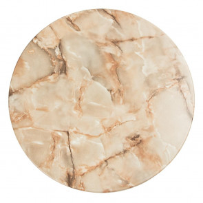Werzalit Round Table Top Marble Onyx 600mm