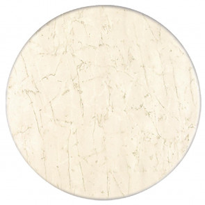 Werzalit Round Table Top Marble Bianco 600mm