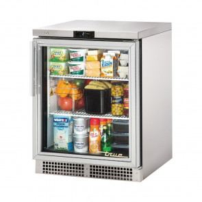 True 1 Glass Hinged Door Under Counter Fridge TUC-24-G-HC