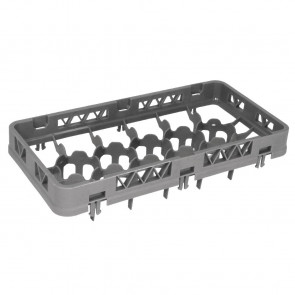 Vogue Half Size Glass Rack Dropped Extender 17 Compartments