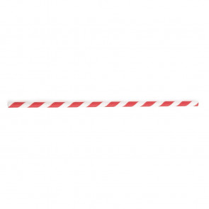 Paper Straws Red and White Stripes