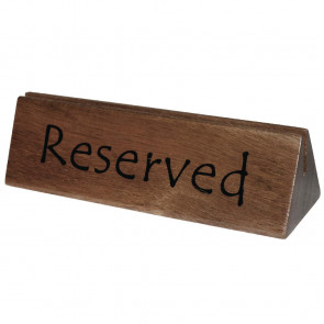 Olympi Acacia Menu Holder and Reserved Sign