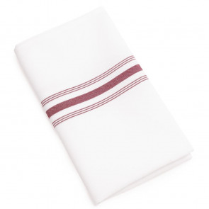 Bistro Table Napkins Burgundy Stripe