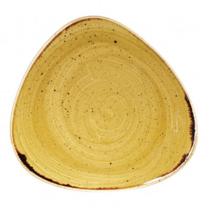Churchill Stonecast Triangular Plates Mustard Seed Yellow 192mm