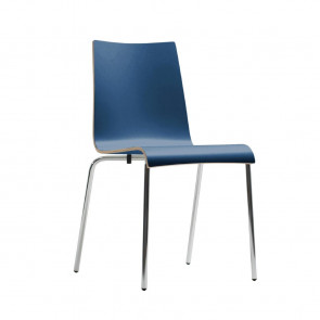 Bolero Plyform Stacking Sidechair Light Blue (Pack of 4)