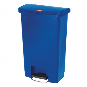 Rubbermaid Slim Jim Step on Bin Front Pedal 50Ltr Blue