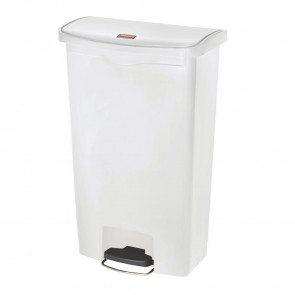 Rubbermaid Slim Jim Step on Bin Front Pedal 68Ltr White