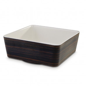 APS Plus Melamine Square Bowl Oak and Cream 3.5 Ltr