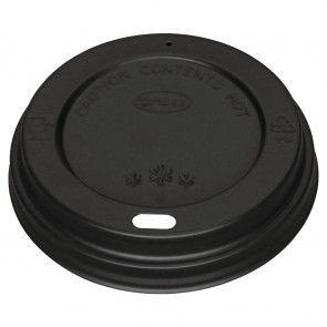 Fiesta Black Lid for Coffee Cups 12-16oz 50 Pack
