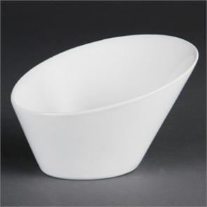 Olympia Whiteware Oval Sloping Bowls 150x 135mm