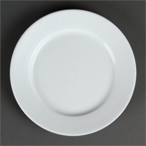 Olympia Whiteware Wide Rimmed Plates 202mm