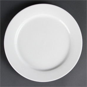 Olympia Whiteware Wide Rimmed Plates 280mm