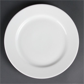 Olympia Whiteware Wide Rimmed Plates 310mm