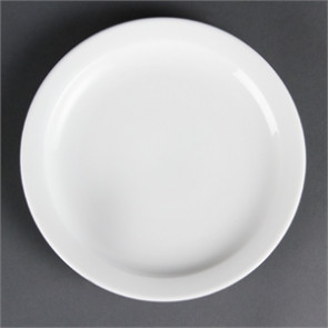 Olympia Whiteware Narrow Rimmed Plates 202mm