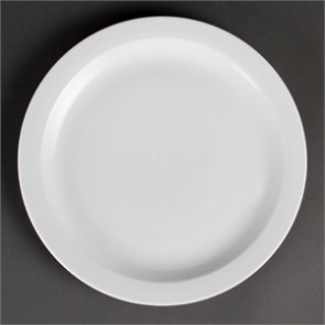 Olympia Whiteware Narrow Rimmed Plates 280mm