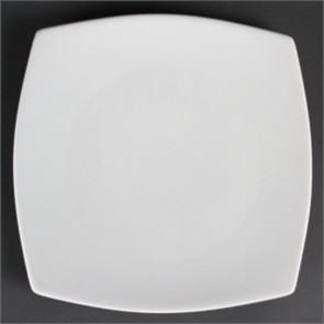 Olympia Whiteware Rounded Square Plates 270mm