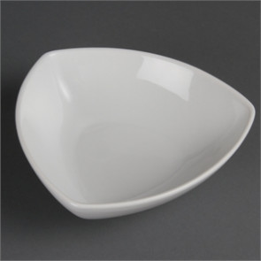 Olympia Whiteware Rounded Triangular Bowls 200mm