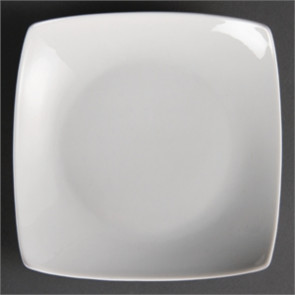 Olympia Whiteware Square Bowled Plates 165mm