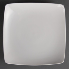 Olympia Whiteware Square Bowled Plates 250mm