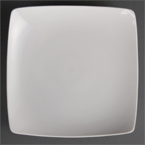 Olympia Whiteware Square Bowled Plates 250mm