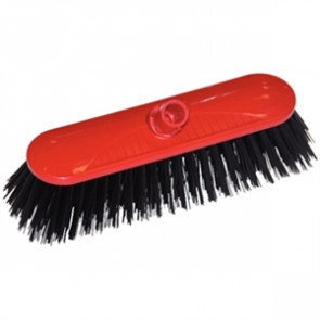 SYR Contract Broom Head Stiff Bristle Red 10.5in