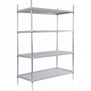 4 Tier Nylon Coated Wire Shelving on Castors 1825x 1175x 491mm