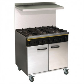 Buffalo 6 Burner Propane Oven Gas Range with Free Splashback