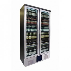 Gamko Upright Bottle Cooler - Double Hinged Door 500 Ltr Stainless Steel