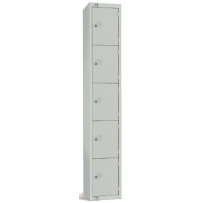 Elite Five Door Camlock Locker Grey