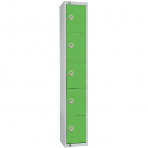 Elite Five Door Padlock Locker Green