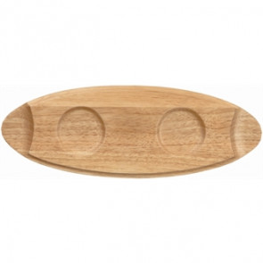 Churchill Art de Cuisine Menu Oval Wooden Trays 400mm