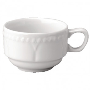 Churchill Buckingham White Stackable Continental Coffee Cups 179ml